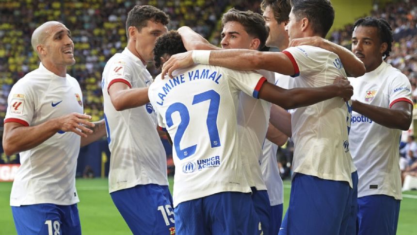 16-year-old Lamal helps Barcelona fight back for 4-3 win at Villarreal