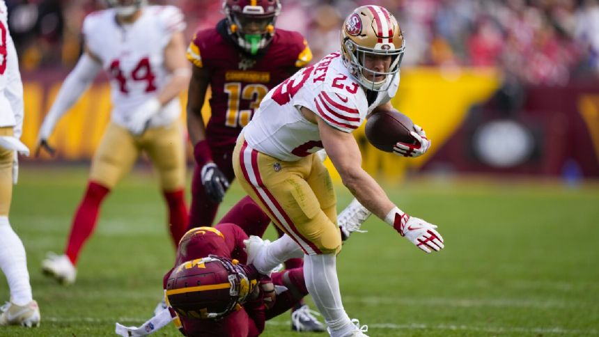 49ers' Christian McCaffrey has possible calf strain, but the team hopes it's 'not too bad'