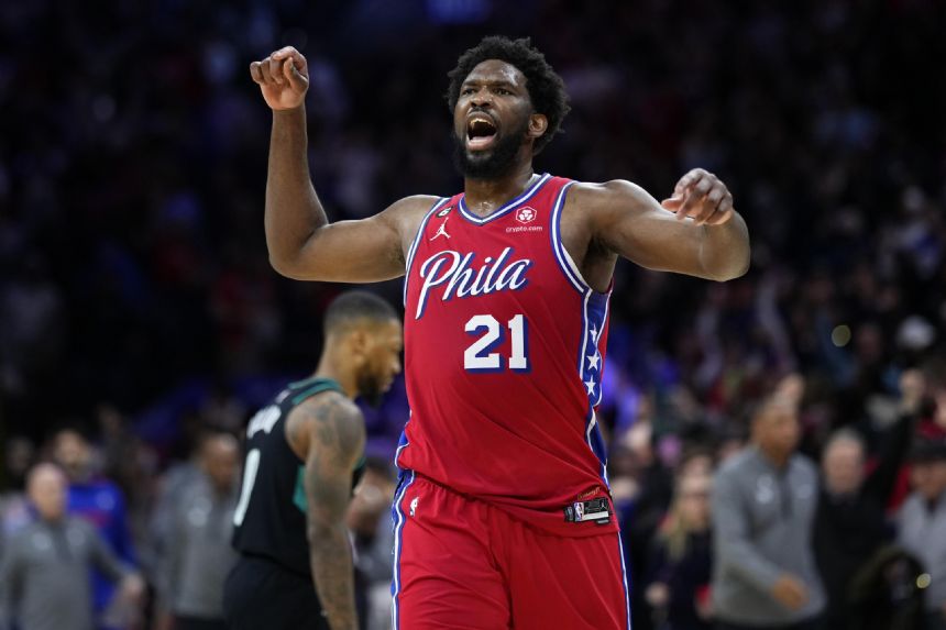 76ers edge Trail Blazers on Embiid's late jumper