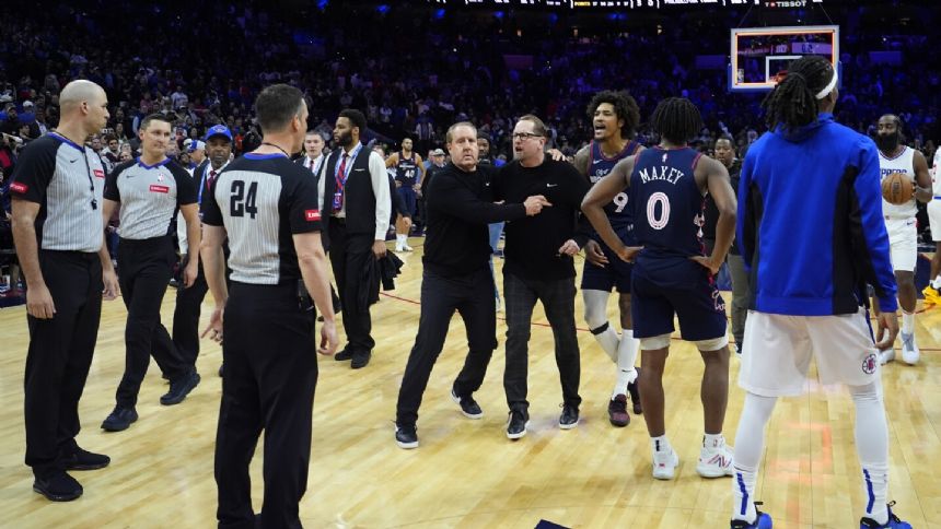 76ers' Nick Nurse, Kelly Oubre fined $50,000 for confronting officials after narrow loss to Clippers