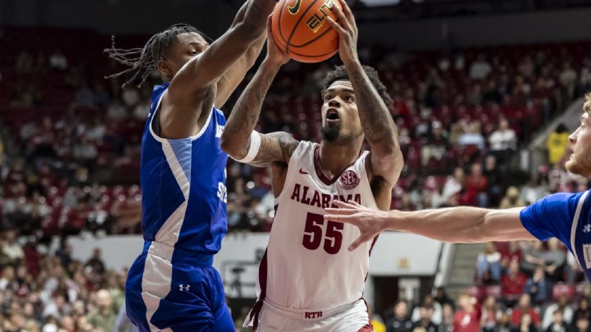 Aaron Estrada's 27-point game powers No. 24 Alabama to a 102-80 win over Indiana State