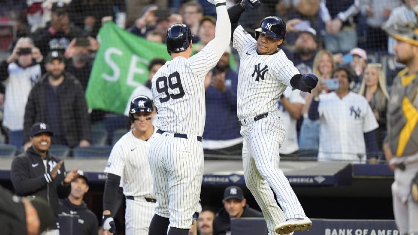 Aaron Judge homers 1 pitch after Joe Boyle is called for a balk as Yanks top A's 7-3
