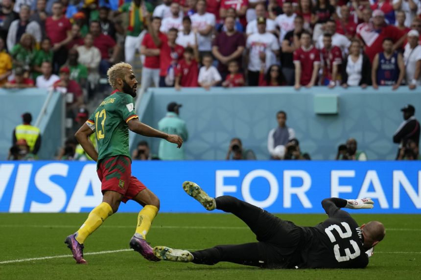 Aboubakar saves Cameroon in 3-3 tie with Serbia at World Cup
