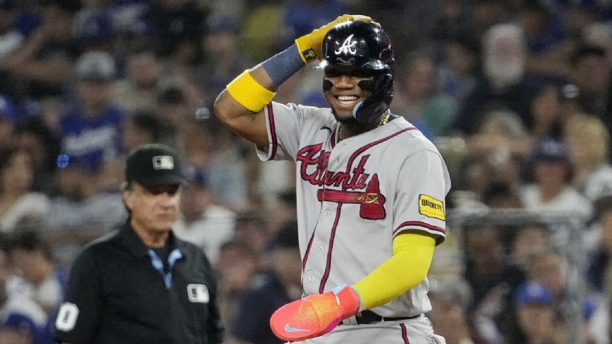 Acuna hits grand slam on wedding night to become 30-HR, 60-SB player as Braves beat Dodgers 8-7