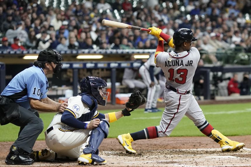 Acuna returns, Ozuna homers as Braves defeat Brewers 3-0