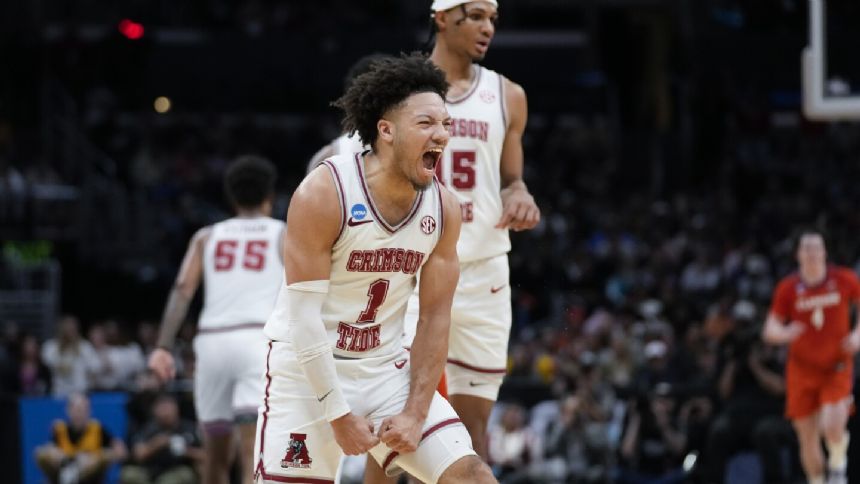 Alabama rides tidal wave of 3-pointers to beat Clemson 89-82 and reach 1st Final Four ever