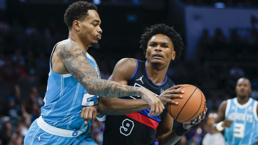 Alec Burks scores 24, scrappy Pistons outlast Hornets 111-99 for 1st victory of the season