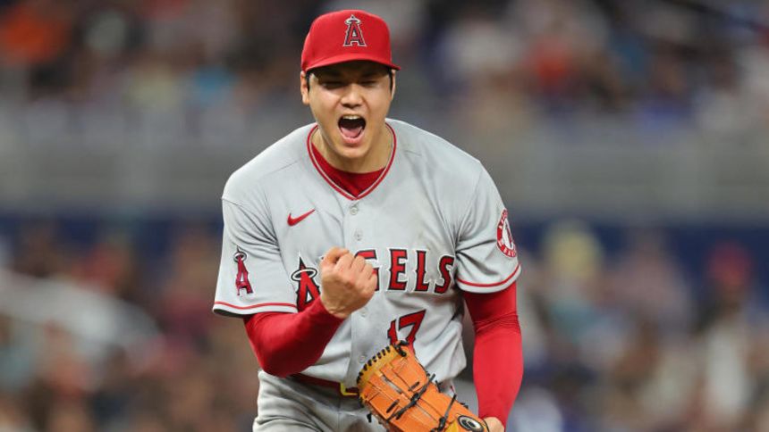 Angels' Shohei Ohtani dominant on mound, clutch at the plate in win over Marlins