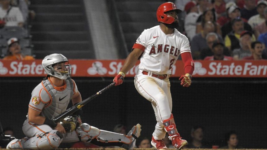 Angels' Luis Rengifo injures left biceps with a swing in the on-deck circle