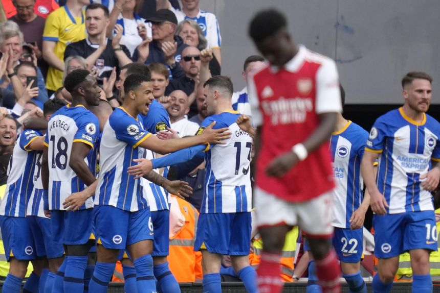 Arsenal's title hopes almost over after 3-0 loss to Brighton