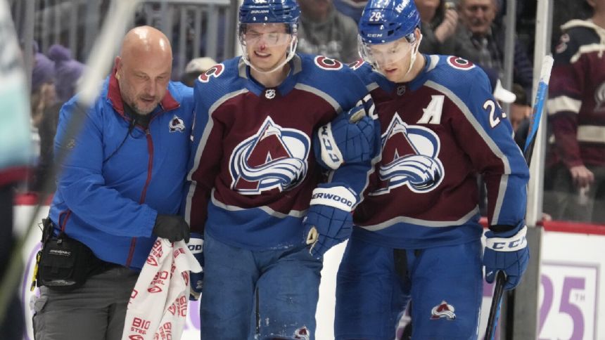 Artturi Lehkonen taken to a hospital for further evaluation after head-first collision into boards