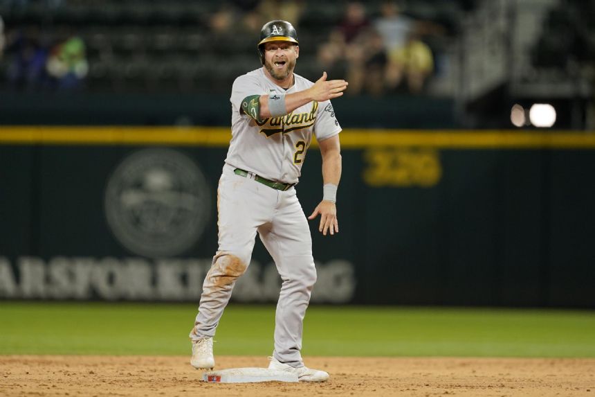 A's rally for 2 in 9th, use Seager's error to beat Rangers