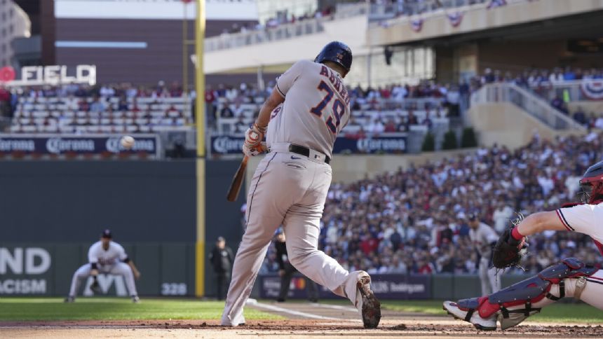 Astros hit 4 homers, with a pair by Abreu, to rout Twins 9-1 and take 2-1 ALDS lead