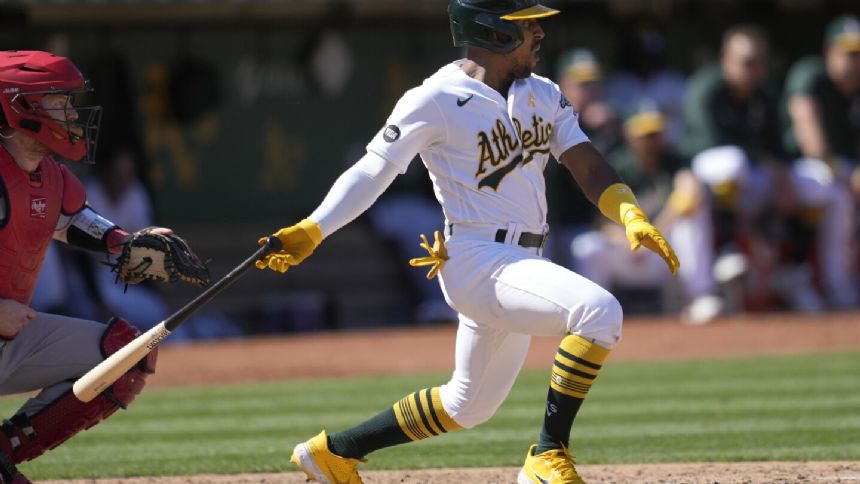 A's rally to complete series sweep with a 10-6 victory over the Angels