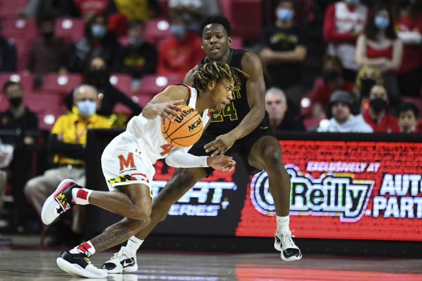 Ayala, Russell lead No. 21 Terrapins past Vermont 68-57
