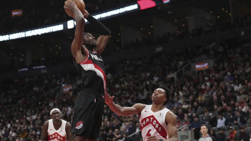 Ayton, Grant, Brogdon lead Blazers to first win, 99-91 over Raptors