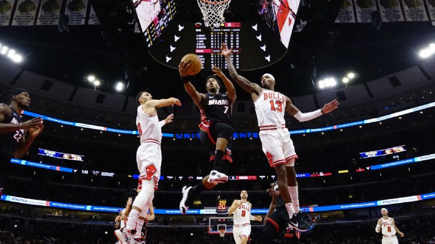 Bam Adebayo scores 23 points as the Heat cruise to a 118-100 win over the Bulls