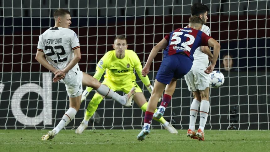 Barcelona beats Shakhtar 2-1 for third straight win in group stage of Champions League