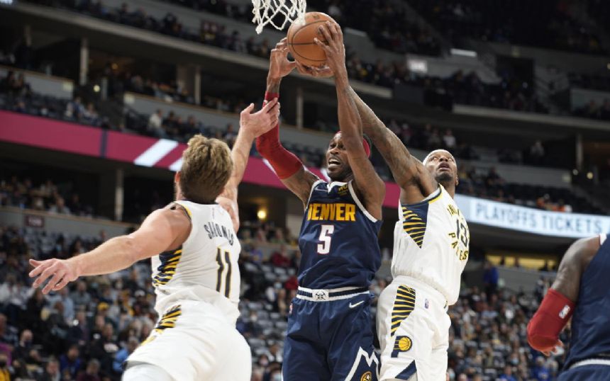 Barton scores 30, Nuggets beat Pacers 101-98 without Jokic