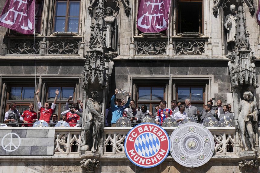 Bayern celebrates Bundesliga title but left wishing for more