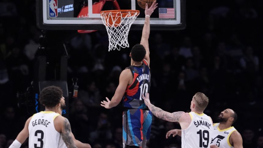 Ben Simmons makes big impact in limited minutes in return as Nets beat Jazz 147-114