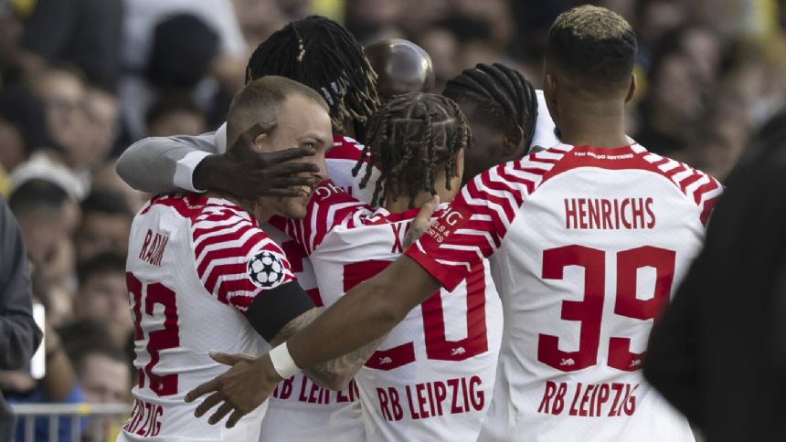 Benjamin Sesko scores late to seal Leipzig's 3-1 win at Young Boys in Champions League opener