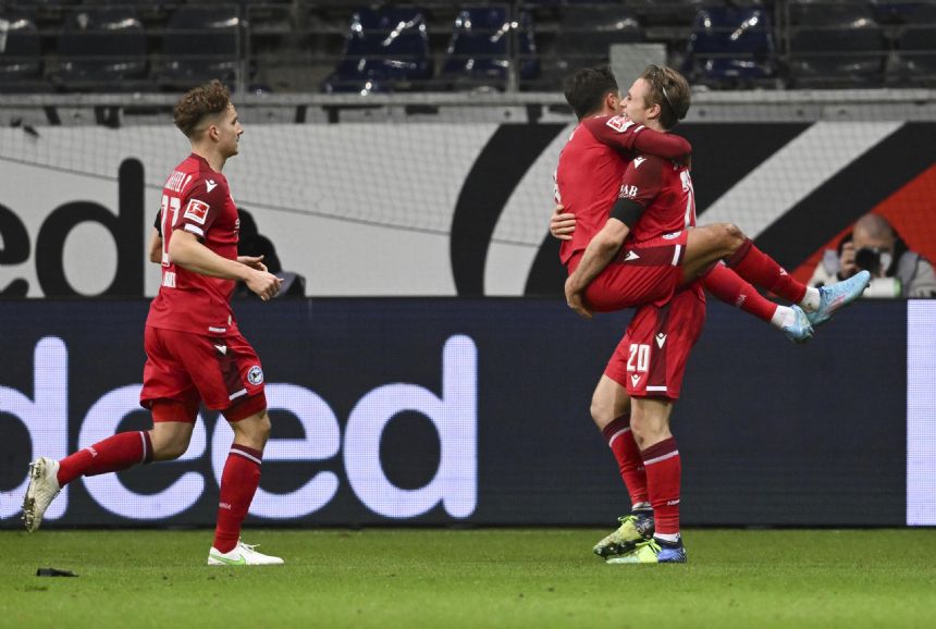 Bielefeld beats Frankfurt to boost Bundesliga survival bid
