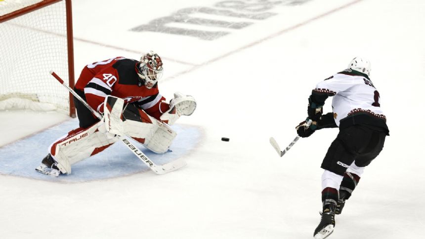 Bjugstad and Schmaltz score in shootout as Coyotes beat Devils 4-3
