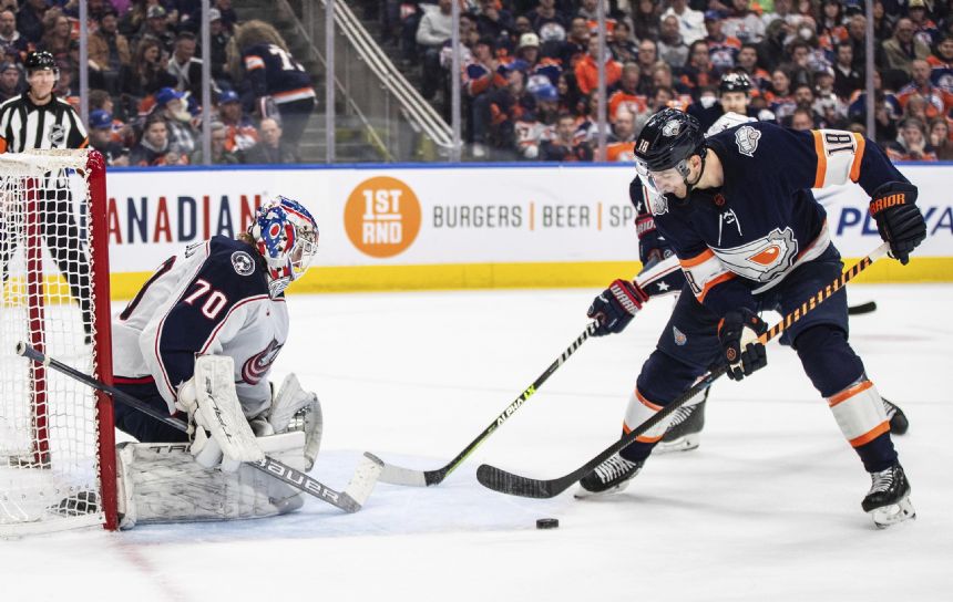 Blue Jackets snap Oilers' six-game win streak, 3-2 in OT