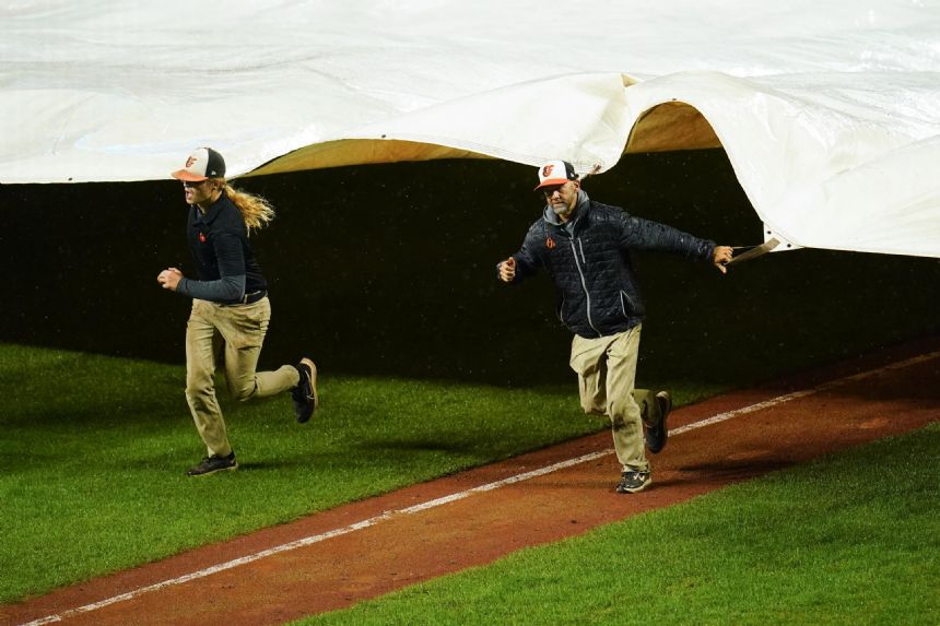 Blue Jays-Orioles game rained out, doubleheader on Wednesday