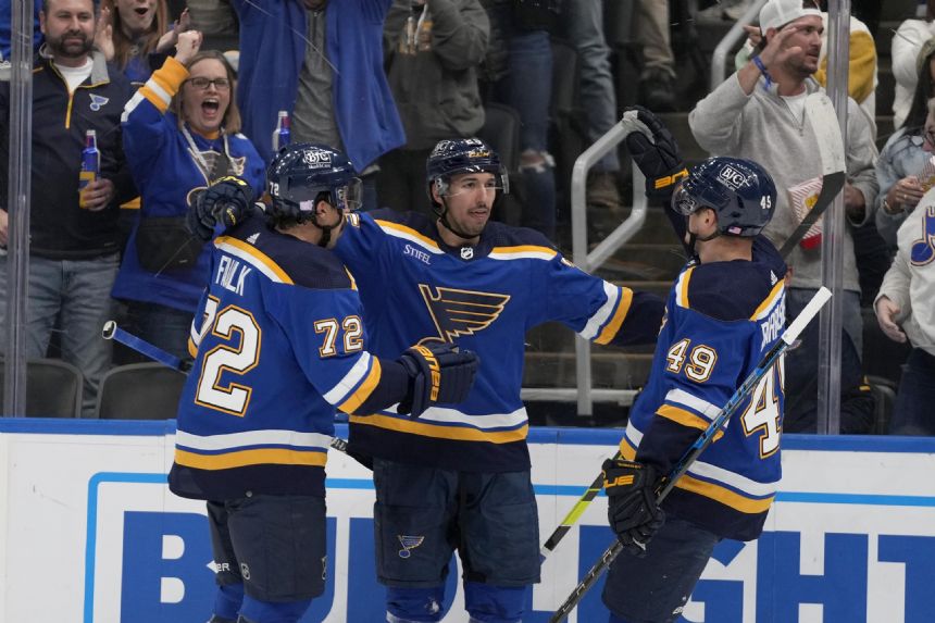 Blues top Sharks to snap 8-game skid, longest in team annals
