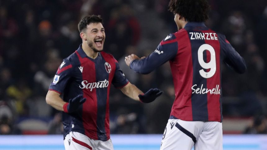 Bologna's hopes of qualifying for the Champions League get a boost with 2-0 win over Fiorentina