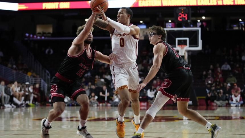 Boogie Ellis hits career-high 8 3-pointers for 28 points and USC routs Eastern Washington 106-78