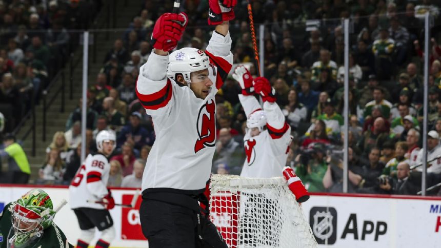 Bratt has a goal, 3 assists, lifting Devils to 5-3 win over slow-starting Wild