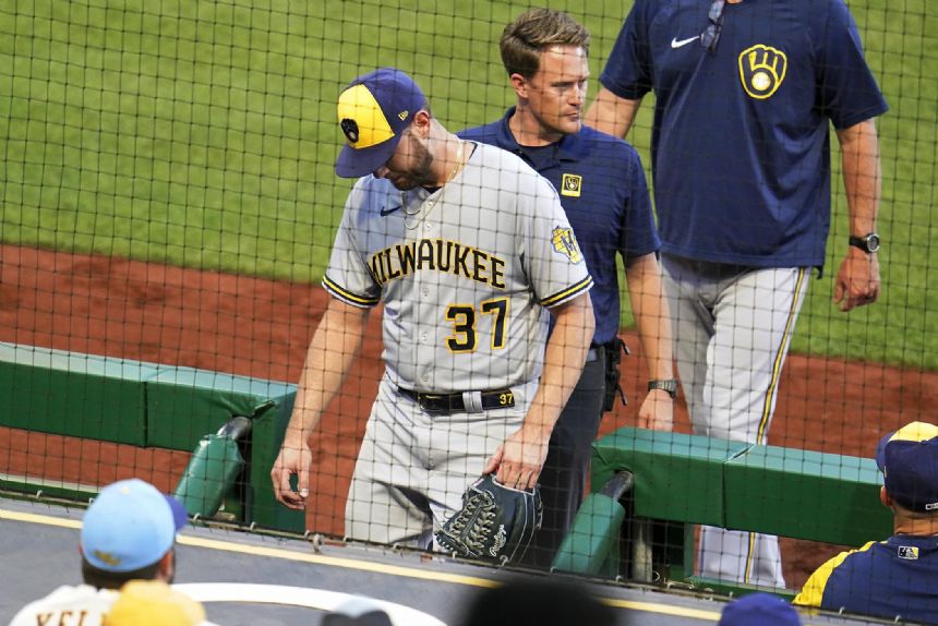 Brewers' Houser leaves start against Pirates in third inning