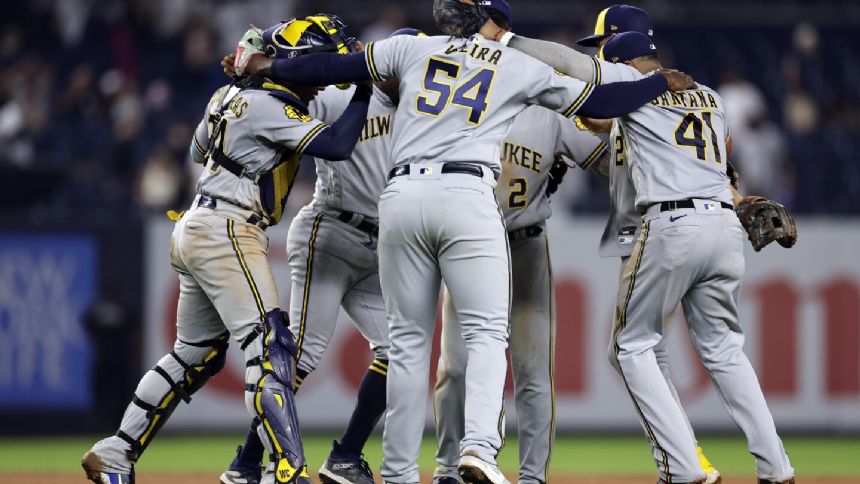 Brewers rally to overcome Dominguez's fourth homer, drop Yankees below .500 with 8-2 win
