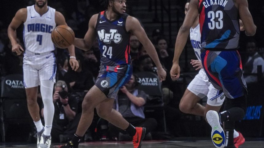 Bridges scores 42 points, 26 in first quarter, as Nets snap Magic's nine-game winning streak