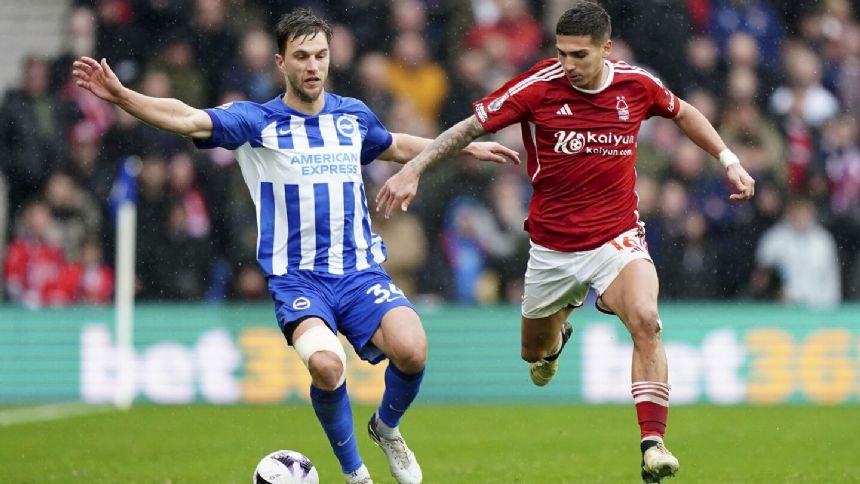 Brighton bounces back from Europa League drubbing to beat Nottingham Forest 1-0 in Premier League