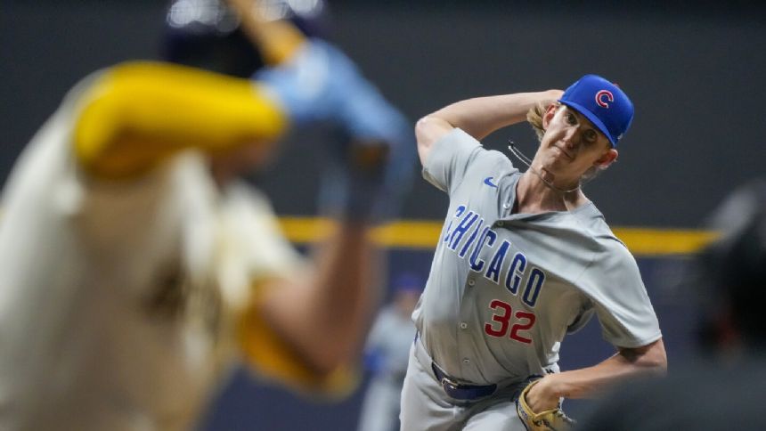 Brown pitches 7 innings of no-hit ball and Cubs score 5 runs in 10th to beat Brewers 6-3
