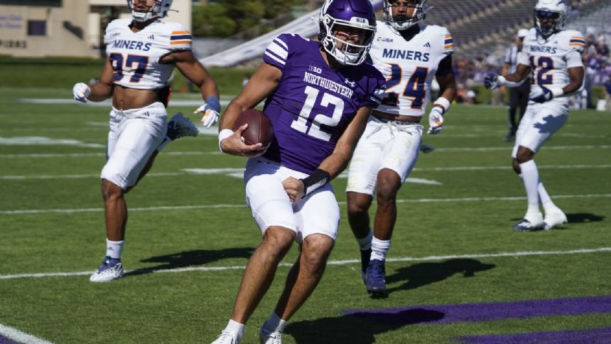 Bryant sparks second-half surge as Northwestern pounds UTEP 38-7 to stop skid