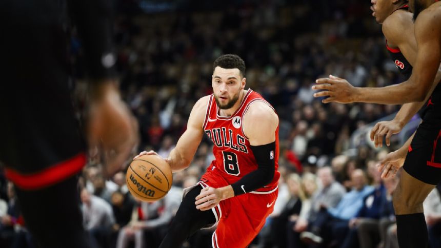 Bulls' Zach LaVine is out indefinitely with sprained right ankle