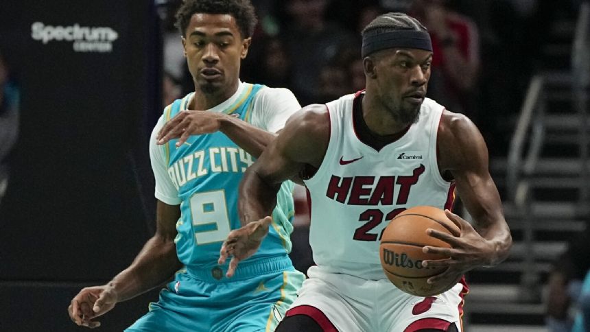 Butler scores 32, Heat beat Hornets 111-105 to remain unbeaten in NBA In-Season Tournament play