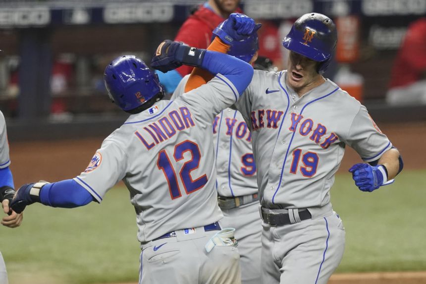 Canha's slam caps 8-run 4th inning, Mets rout Marlins 11-3