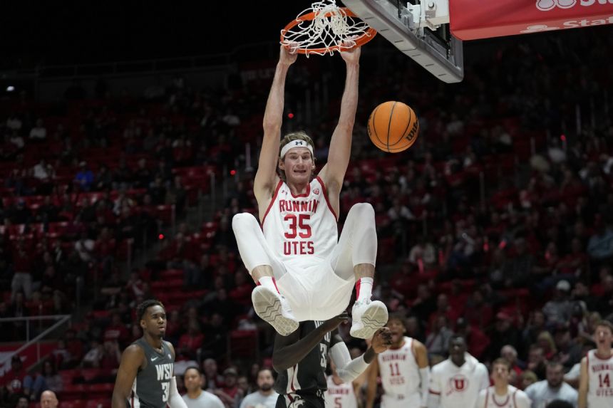 Carlson's 28 helps Utah beat WSU 77-63 to end 3-game skid