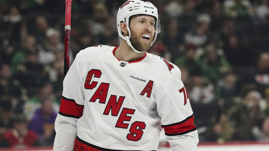 Carolina Hurricanes defenseman Jaccob Slavin becomes 2-time Lady Byng winner for sportsmanship