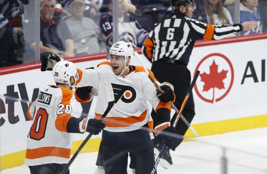 Carter Hart makes 40 saves, Flyers beat Jets 4-0