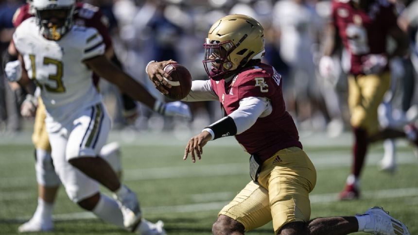 Castellanos runs for 2 TDs to lead resurgent Boston College past Georgia Tech, 38-23