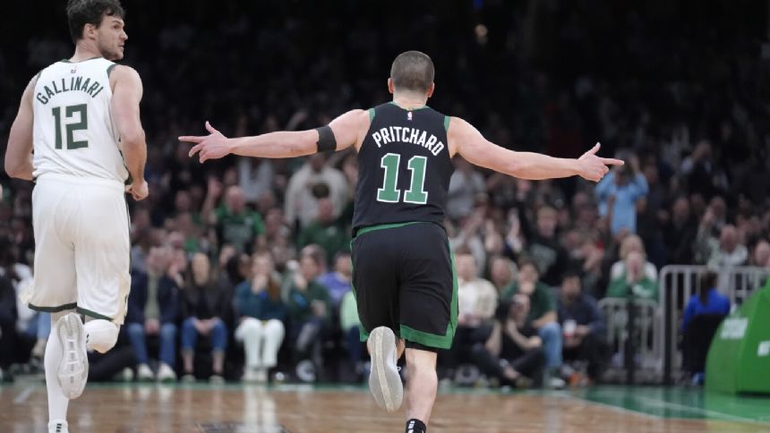 Celtics open big lead, hold on to beat Bucks without Giannis, 122-119