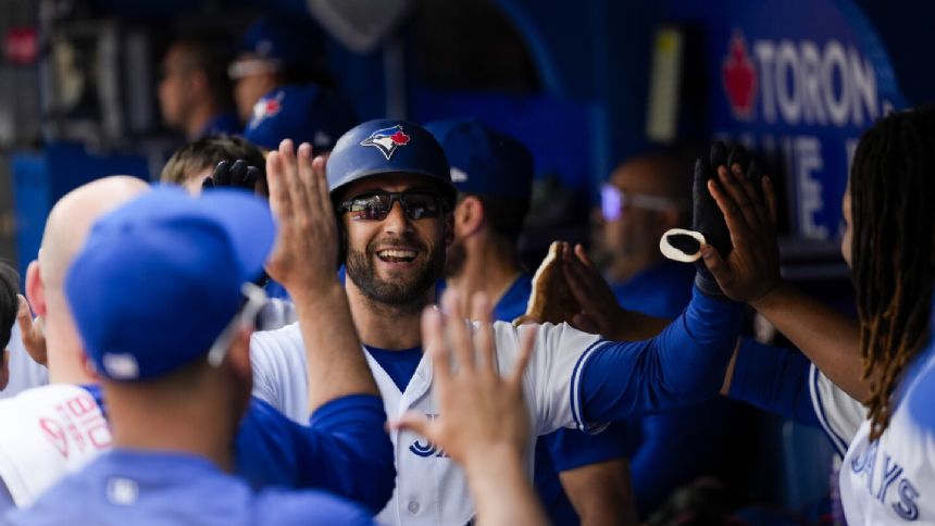 Chapman's 9th-inning double lifts Blue Jays over Red Sox 3-2 for 3-game sweep