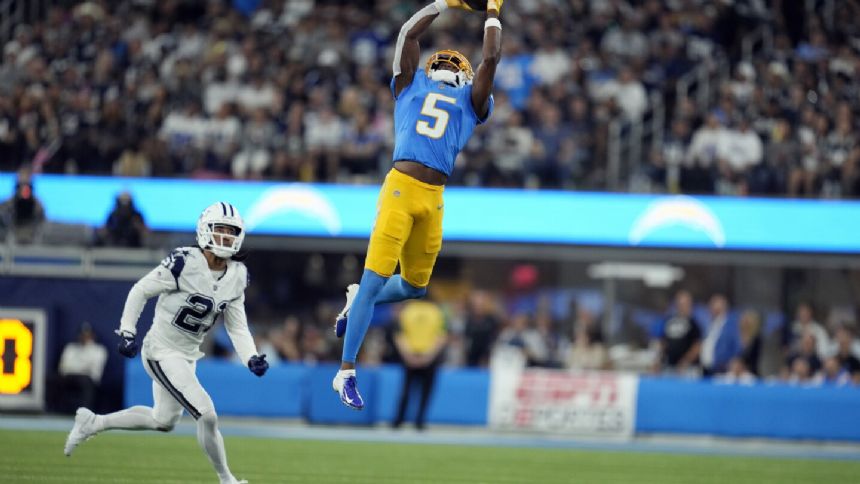 Chargers place wide receiver Joshua Palmer on injured reserve due to knee injury